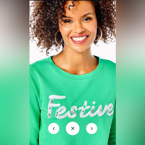 Lilly Pulitzer Green 'Festive' Sweatshirt - Picture 4 of 6